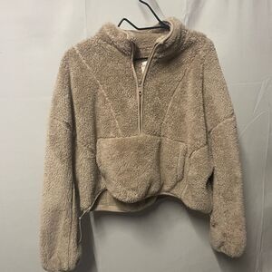 Aeropostale Cropped Tan Sherpa